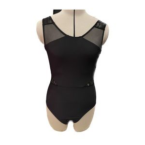 Motionwear Mesh & Lace Black Leotard